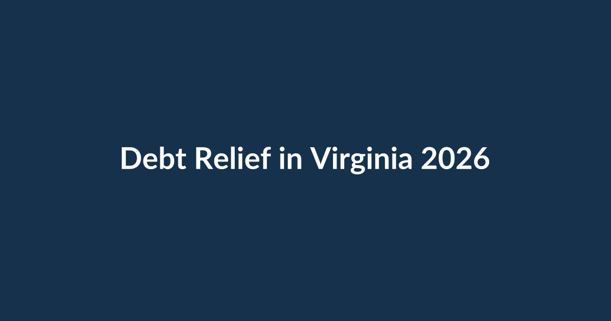 Debt relief programs in Virginia 2026